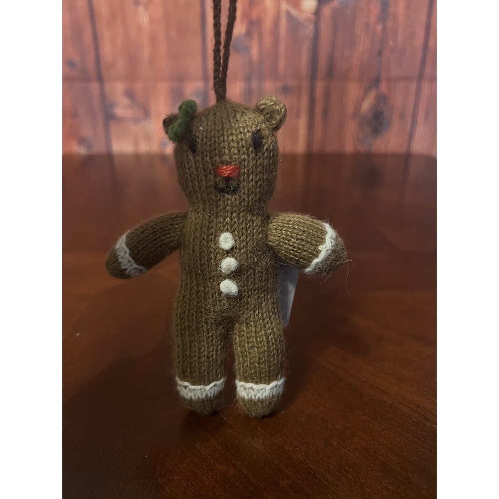 Melange Collection Knit Gingerbread Girl Handmade Christmas Tree Ornaments